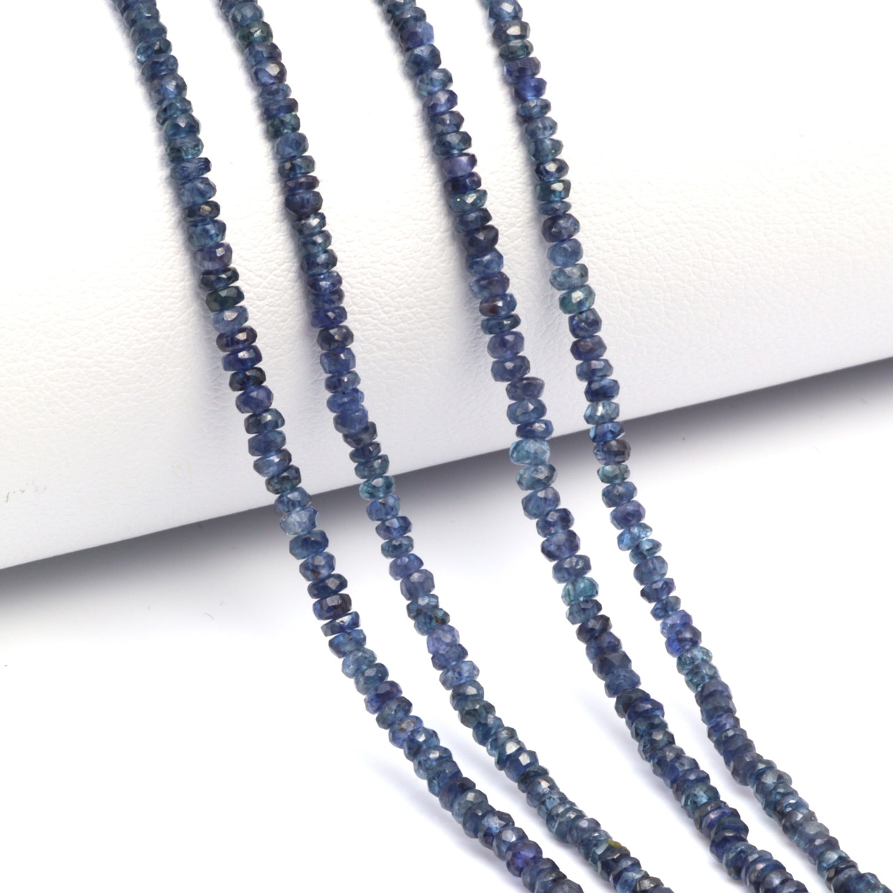 Navy Blue Sapphire 2mm Faceted Rondelles