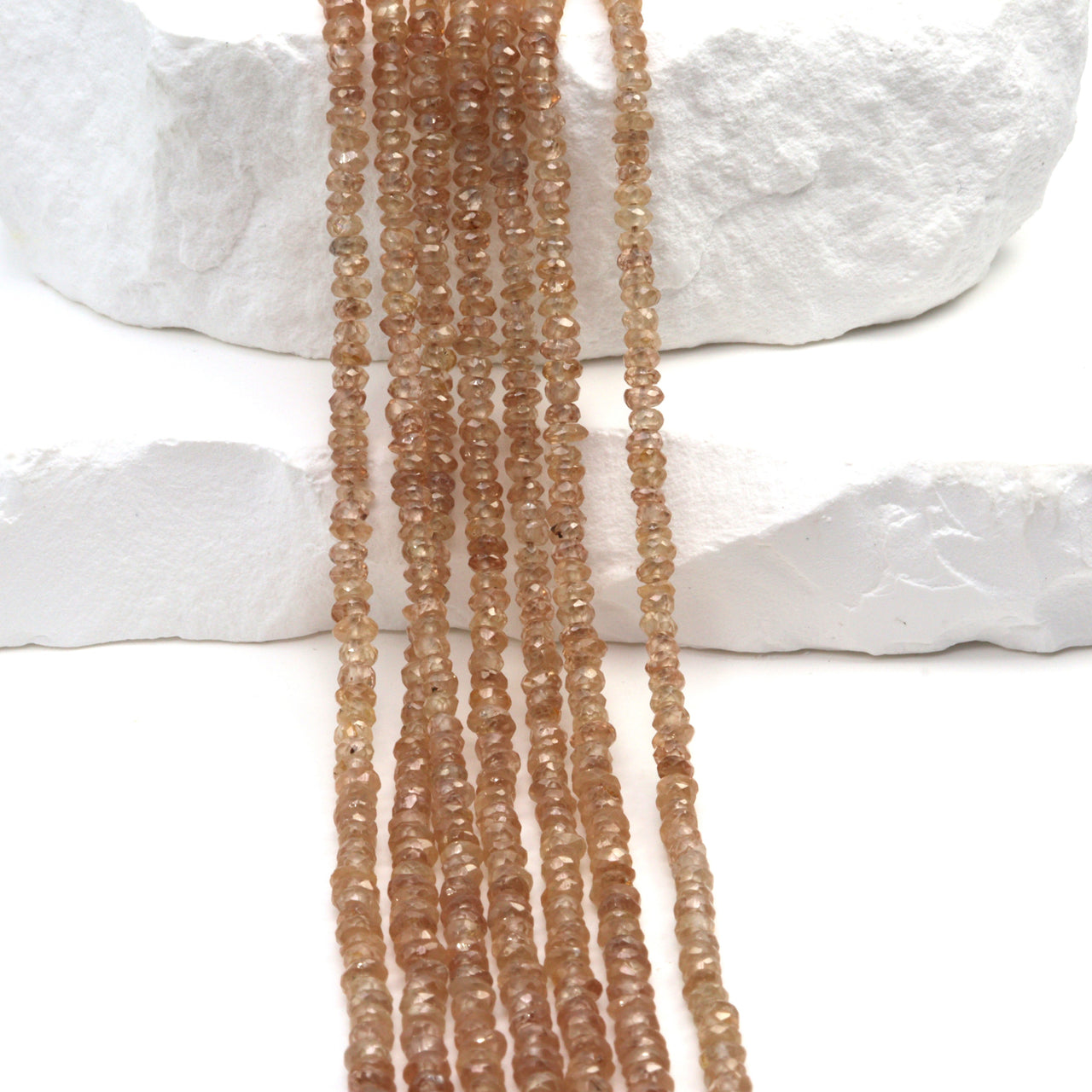 Natural Brown Zircon 3mm Faceted Rondelles