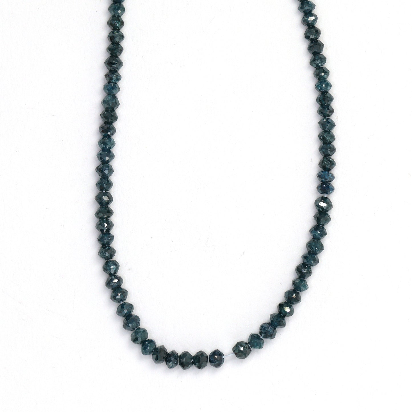 Blue Diamond 2.2mm Faceted Rondelles