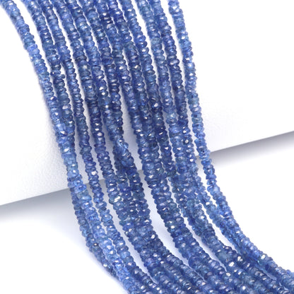Cornflower Blue Sapphire 2mm Faceted Rondelles