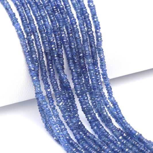 Cornflower Blue Sapphire 2mm Faceted Rondelles