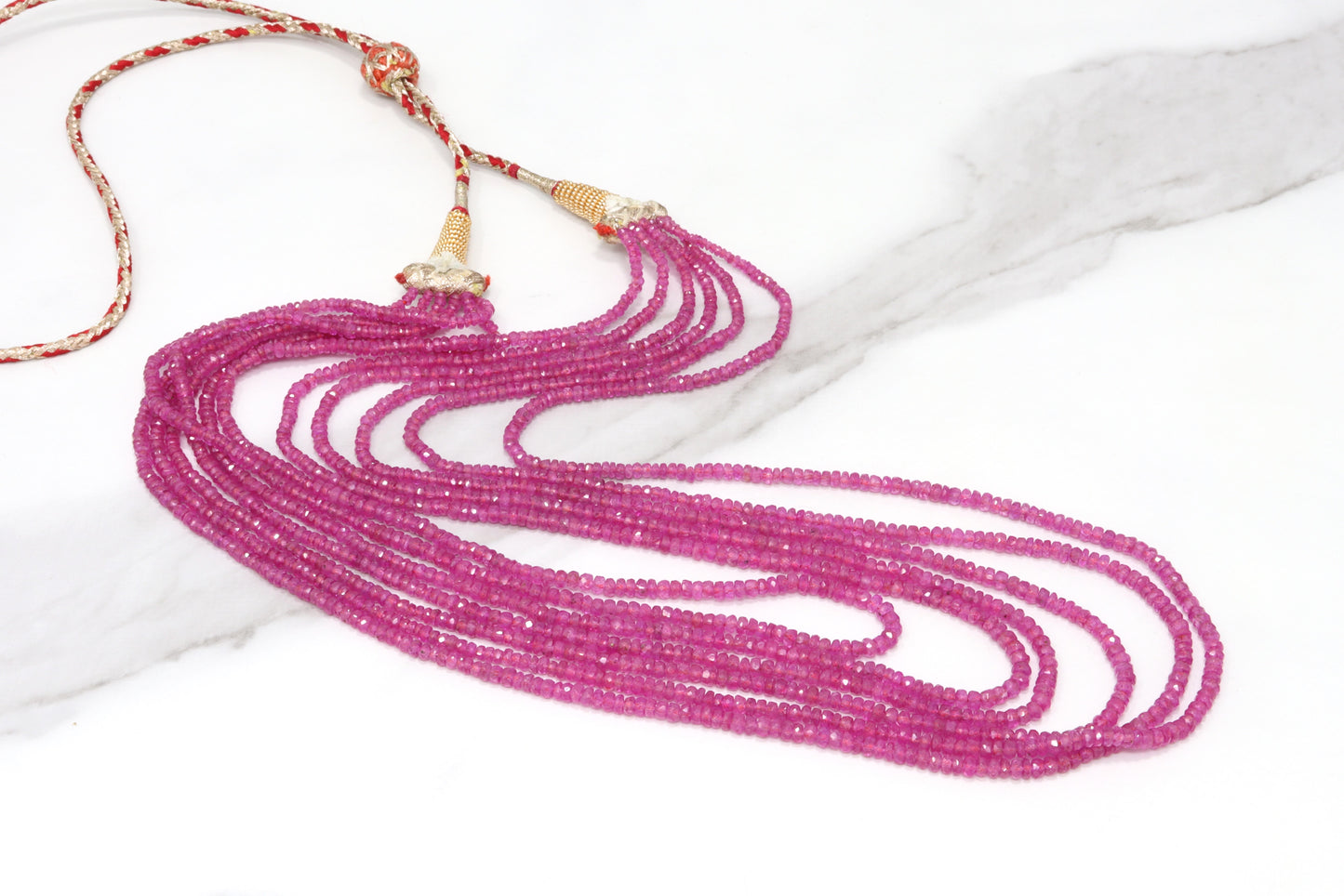 Pink Sapphire 2.5mm Faceted Rondelles