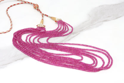 Pink Sapphire 2.5mm Faceted Rondelles