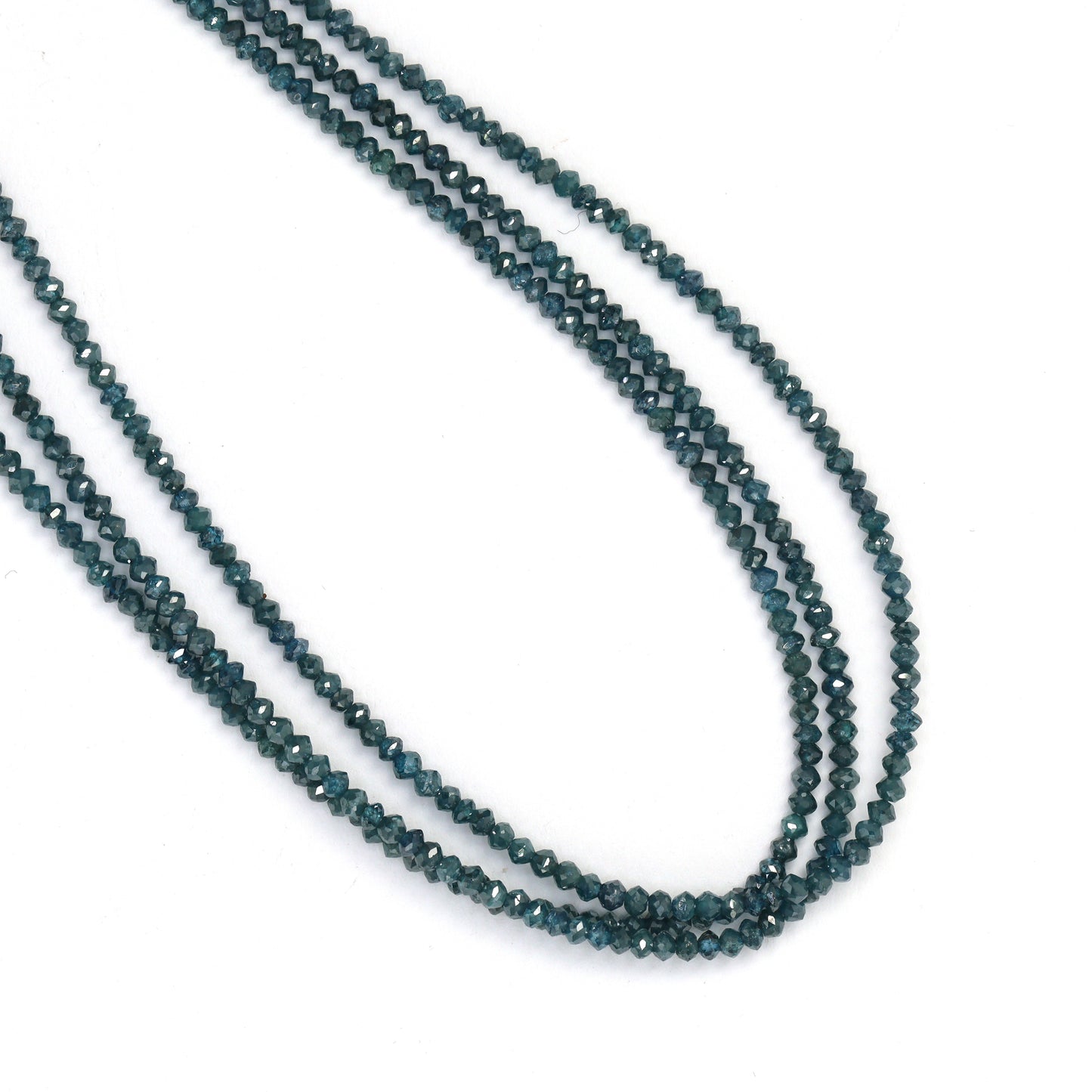 Blue Diamond 2mm Faceted Rondelles