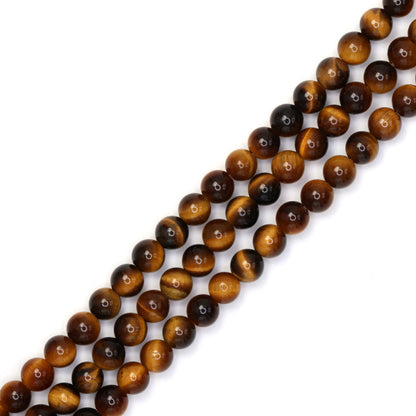 Brown Tiger's Eye 6mm Smooth Rounds