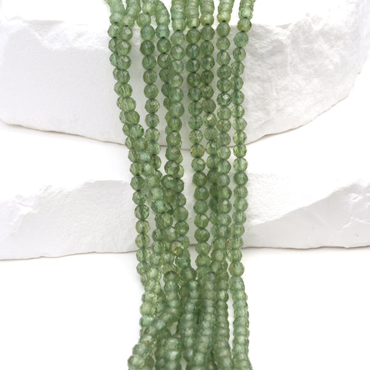 Green Apatite 3mm Faceted Rounds