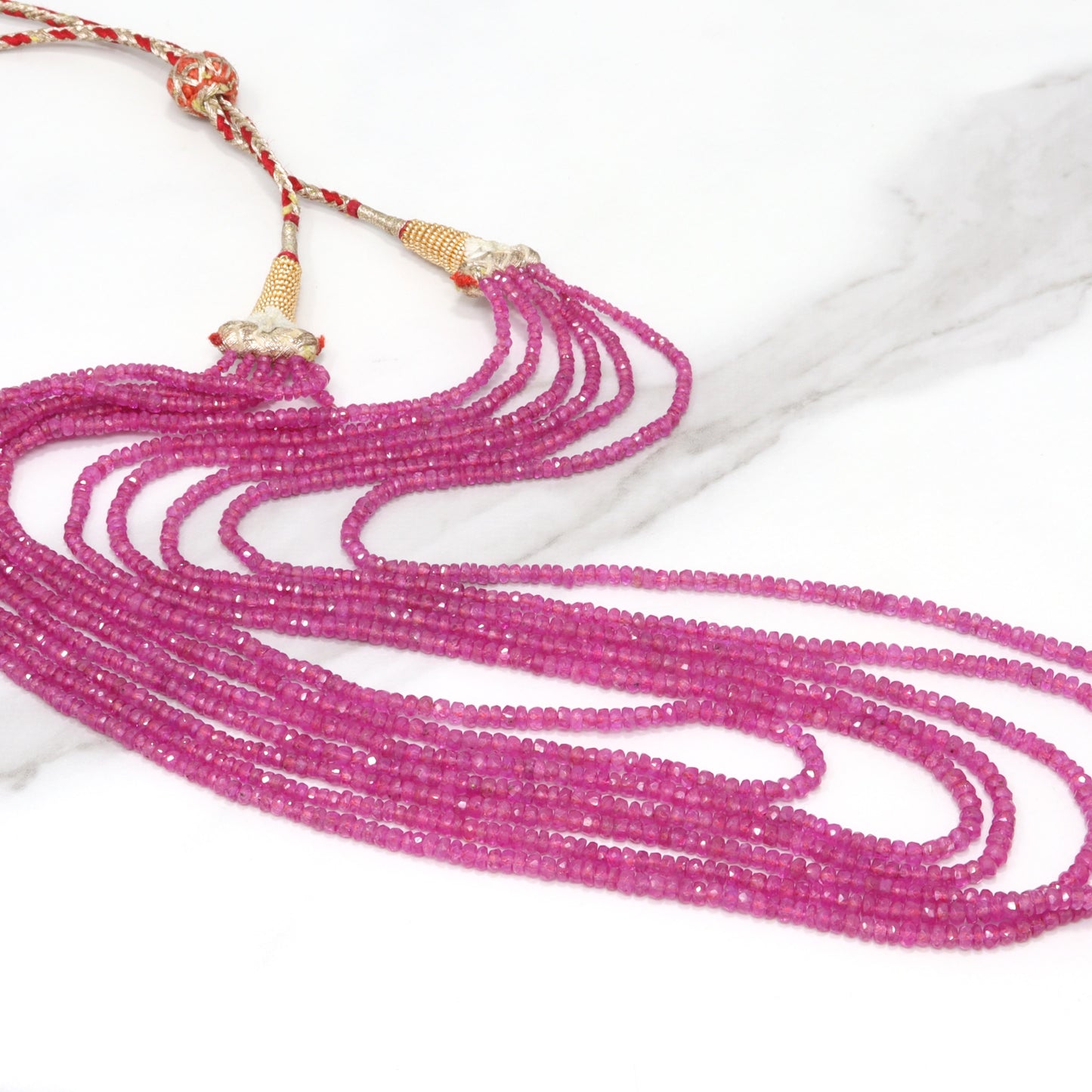 Pink Sapphire 2.5mm Faceted Rondelles