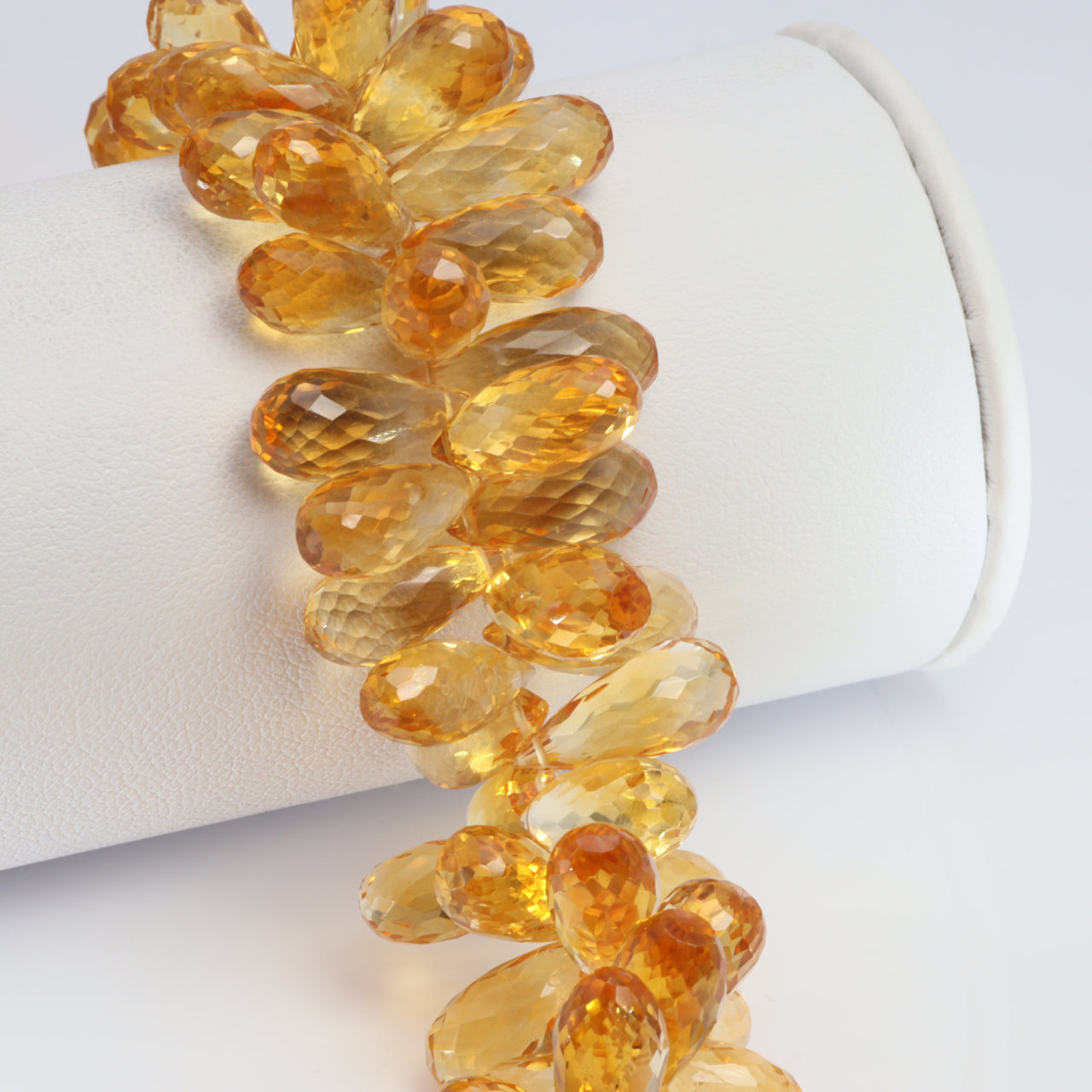 Yellow Citrine 12x6mm Faceted Teardrop Briolettes