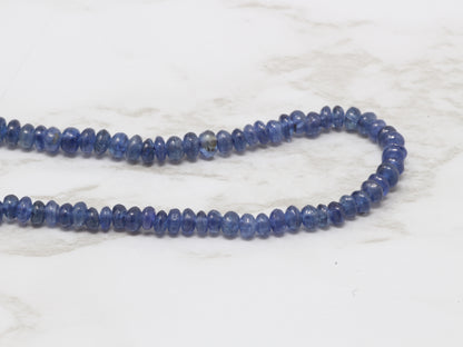 Cornflower Blue Sapphire 2mm Smooth Rondelles Bead Strand