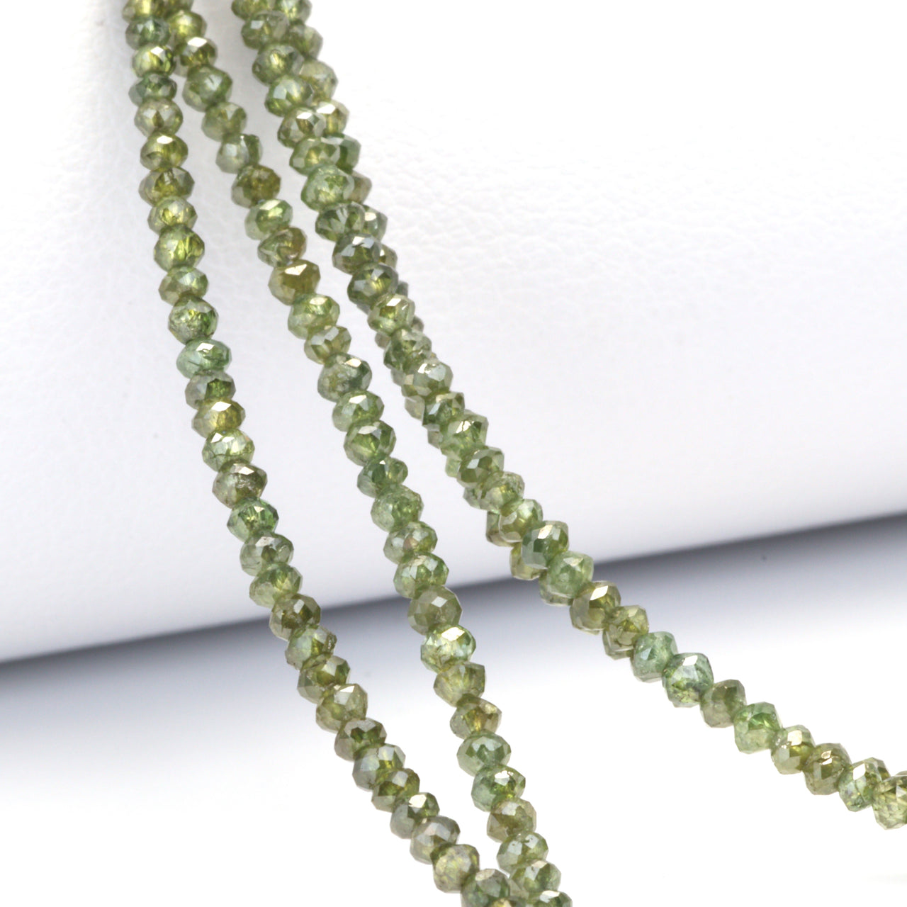 Green Diamond 1.9mm Faceted Rondelles