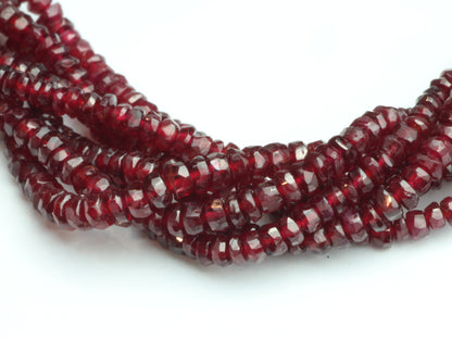 Red Ruby 2mm Faceted Rondelles