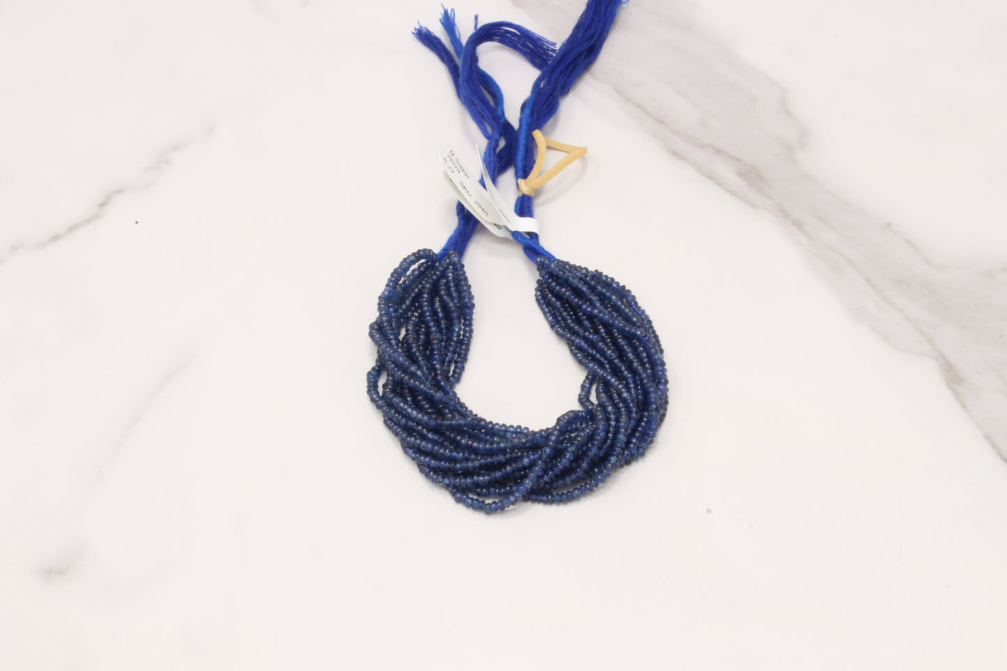 Navy Blue Sapphire 2mm Smooth Rondelles Bead Strand