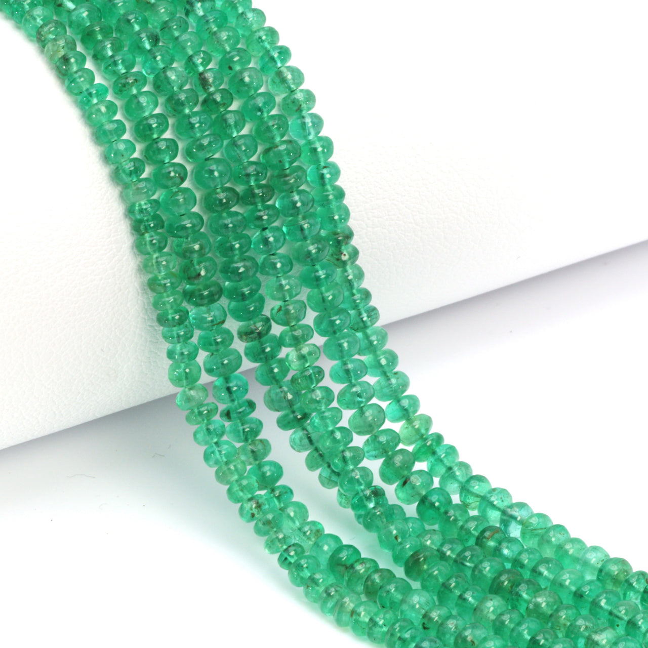 Green Emerald 3mm Smooth Rondelles