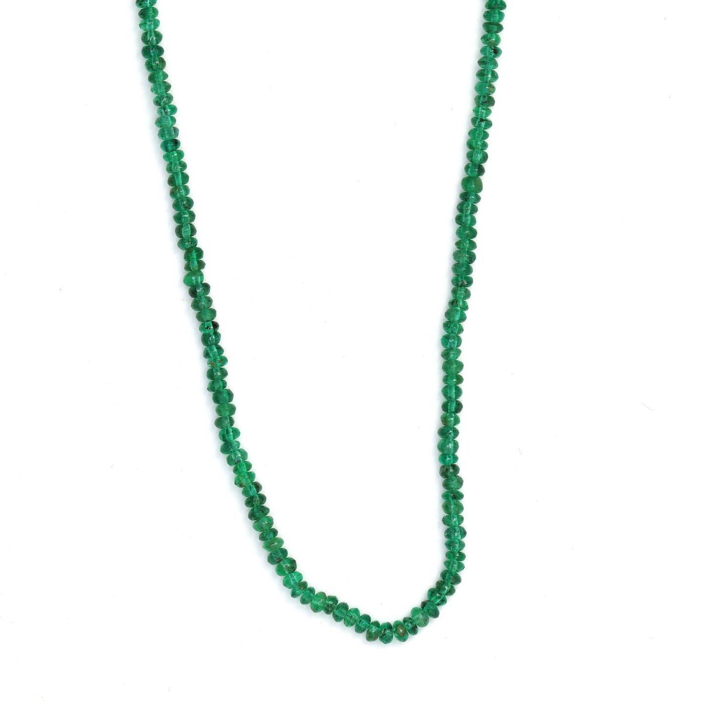 Green Emerald 2mm - 2.5mm Smooth Rondelles Bead Strand
