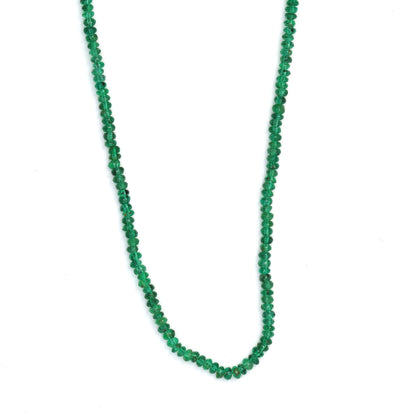 Green Emerald 2mm - 2.5mm Smooth Rondelles Bead Strand
