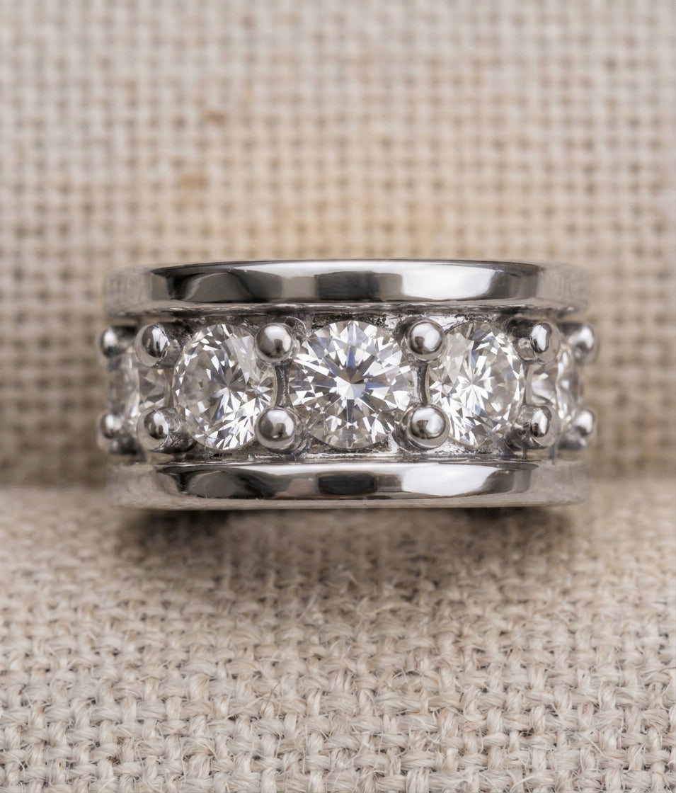 18k White Gold White Diamond 0.09ct Diamond Rondelle finding, main view