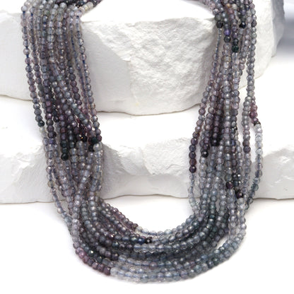 Ombre Blue Spinel 2mm Faceted Rounds