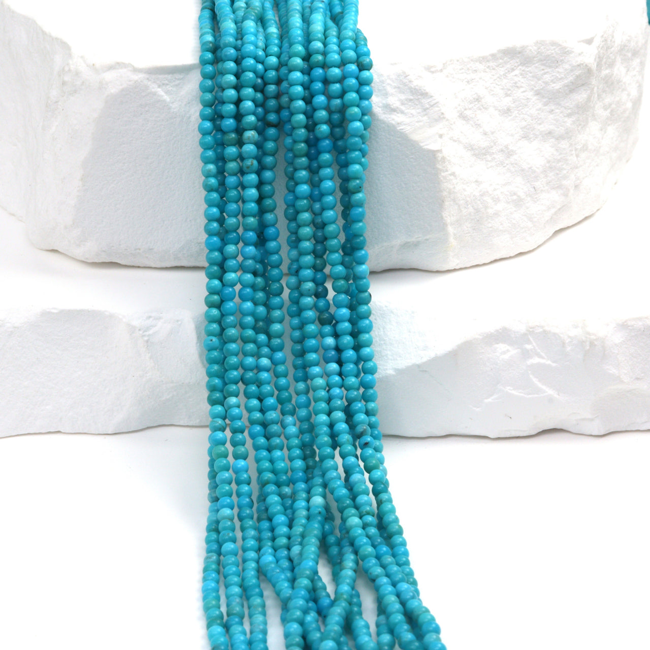 AAA Light Blue Turquoise 2mm Smooth Rounds Bead Strand