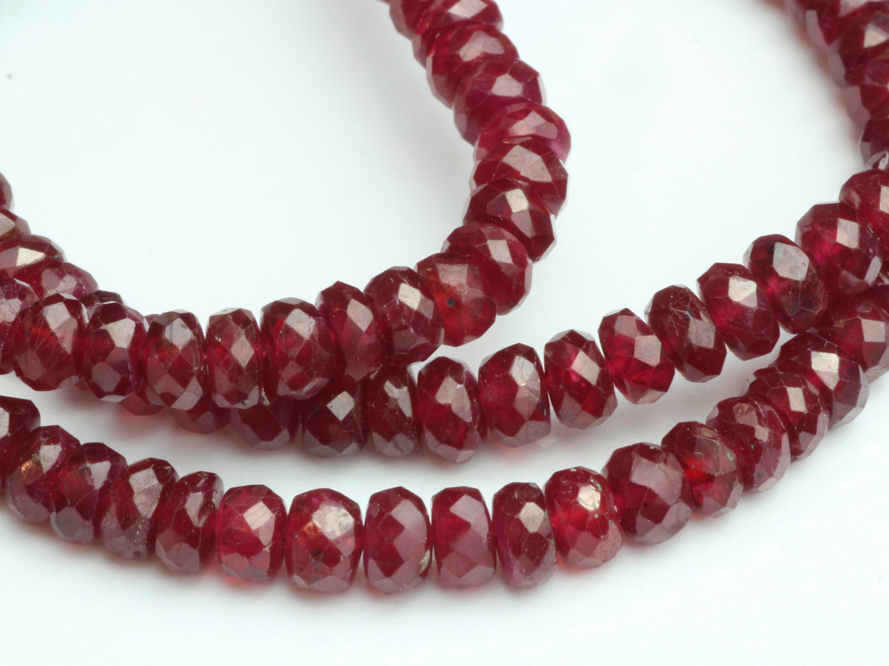 Red Ruby 3.5mm Faceted Rondelles