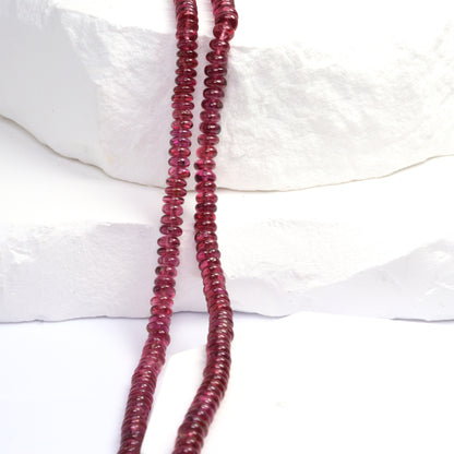Rhodolite Garnet 3.5mm Smooth Rondelles
