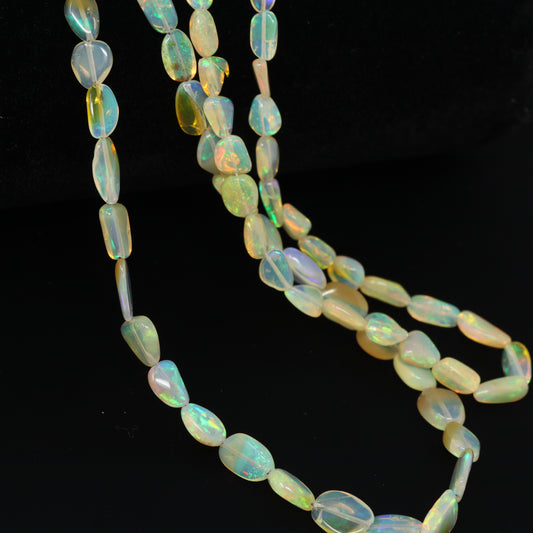 Yellow Ethiopian Opal 5x3mm – 7x5mm Smooth Nuggets Bead Strand