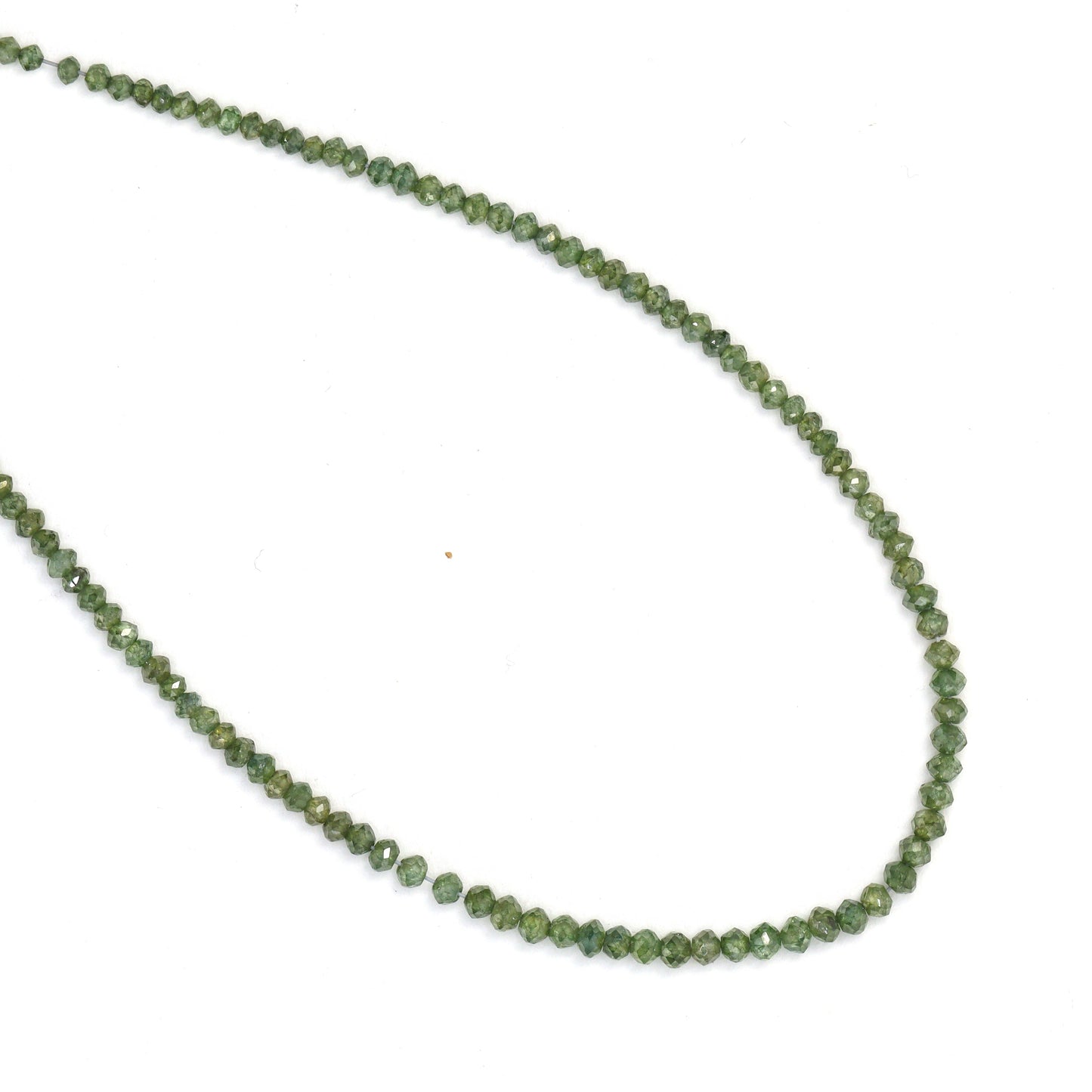 Green Diamond 1.4mm Faceted Rondelles