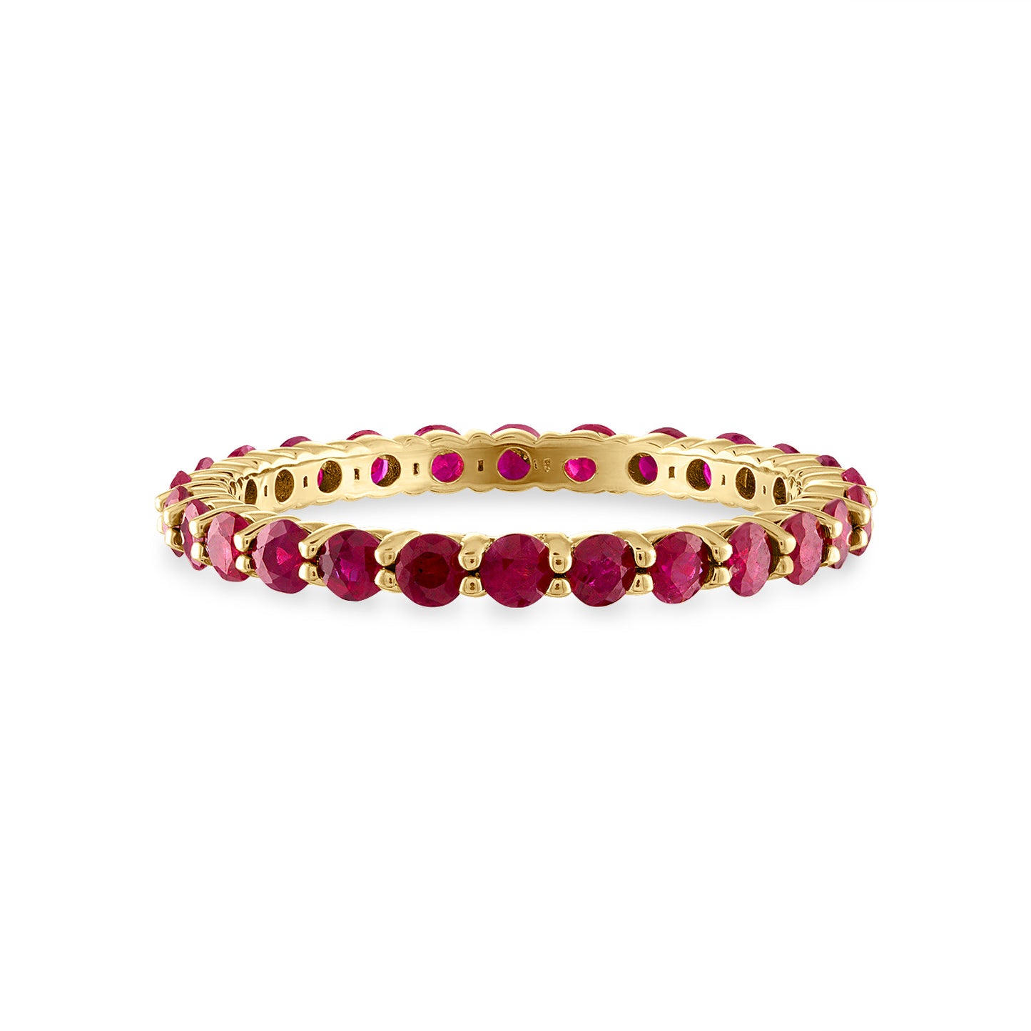 Shared Prong Ruby Eternity Band