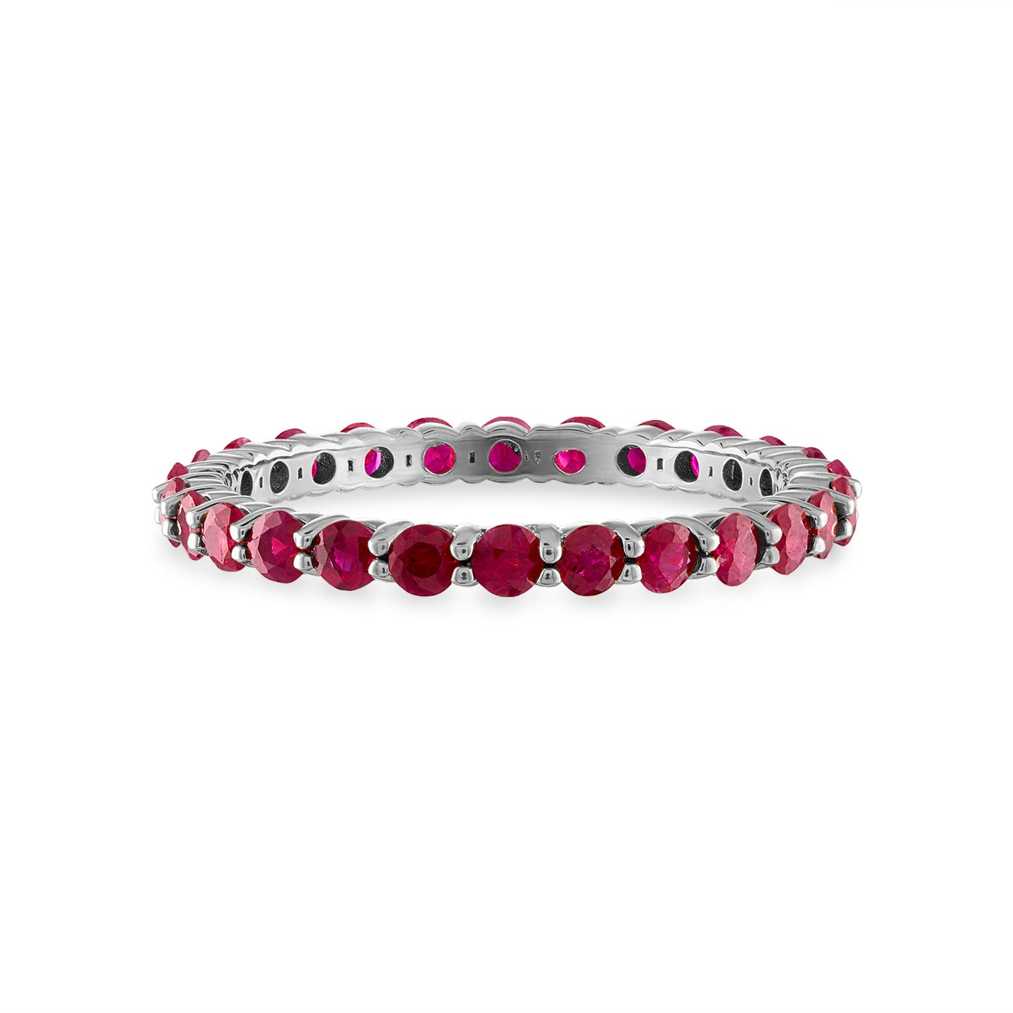 Shared Prong Ruby Eternity Band