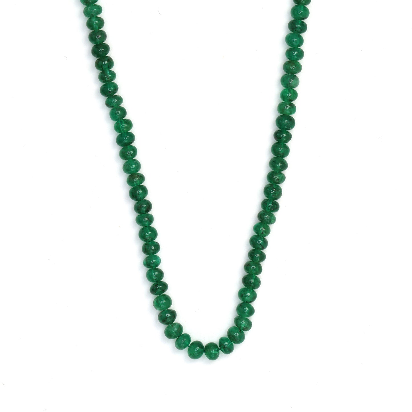 Green Emerald 3mm -  3.5mm Smooth Rondelles Bead Strand