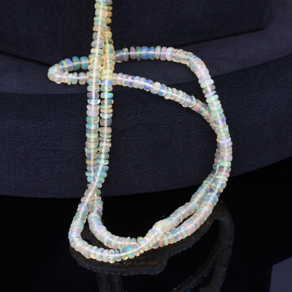Warm White Ethiopian Opal 3.5mm Smooth Rondelles