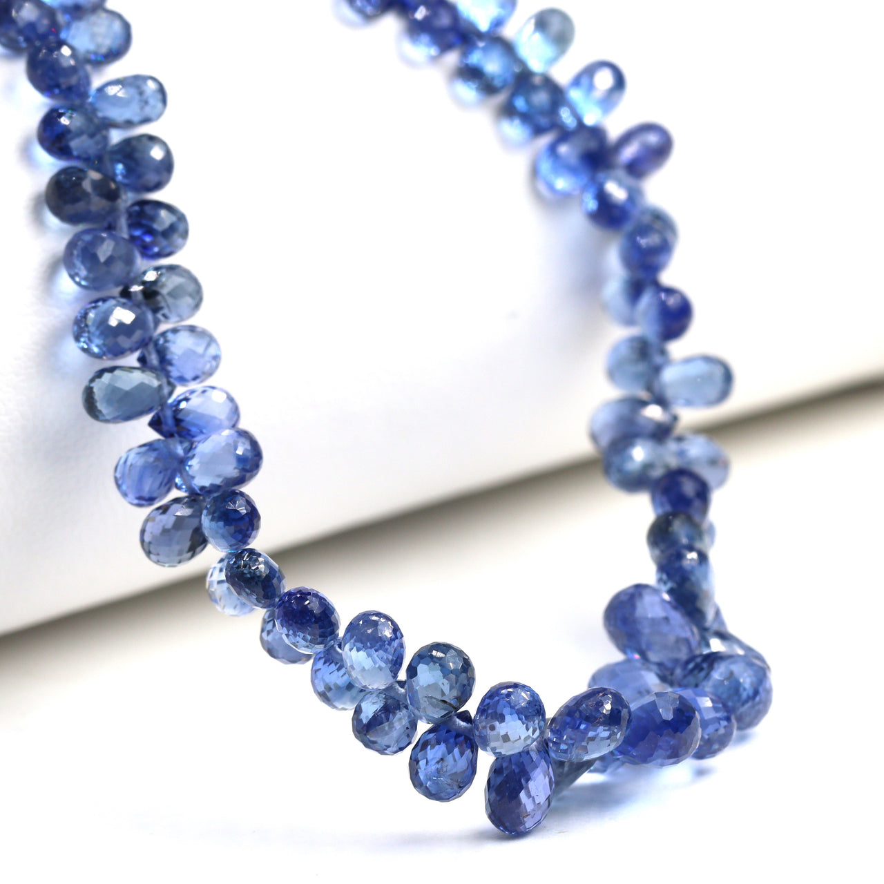 Cornflower Blue Sapphire 5x3mm Faceted Teardrop Briolettes