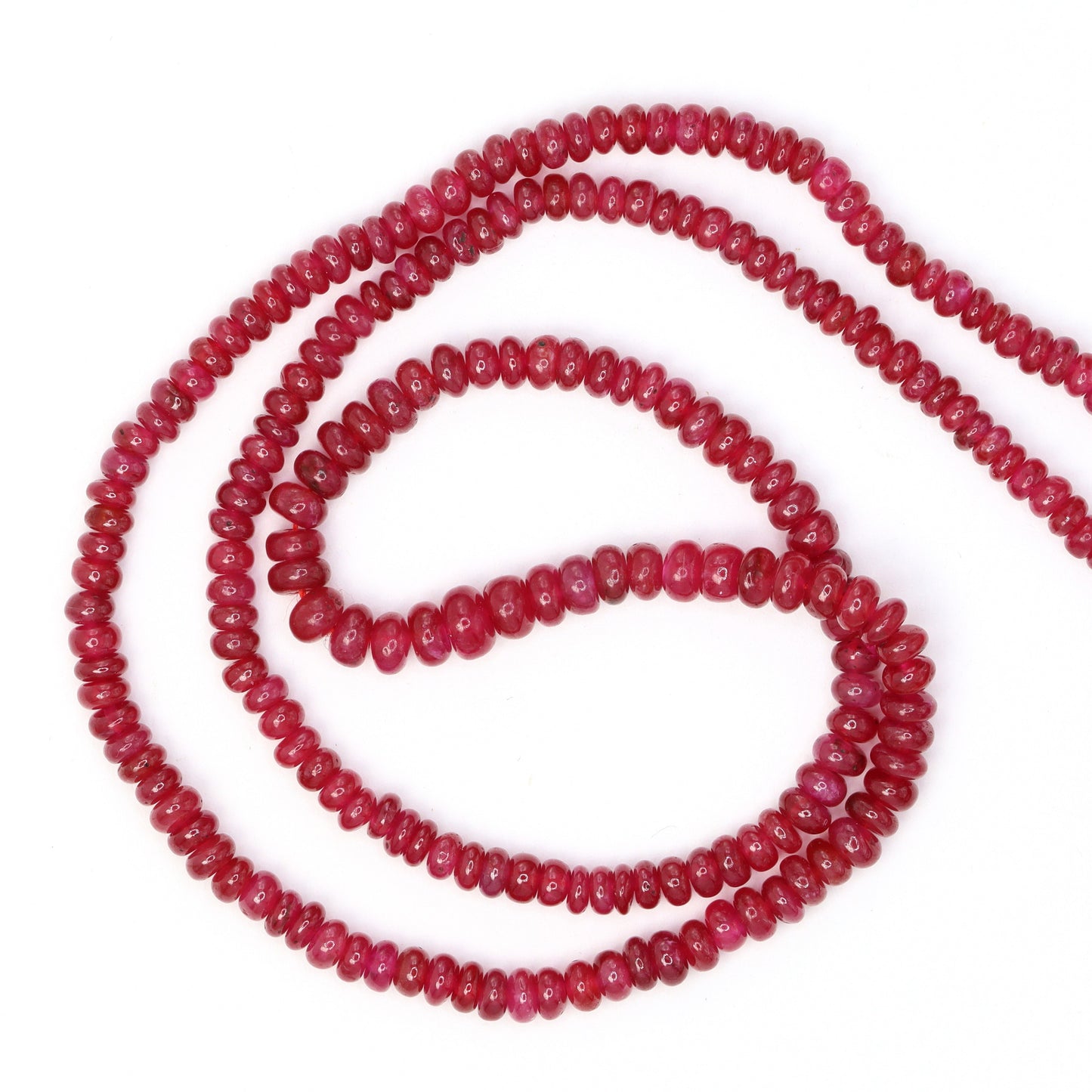 Red Ruby 3mm Smooth Rondelles