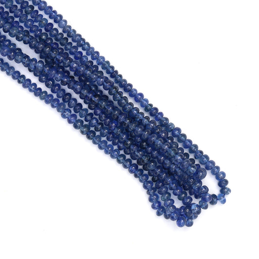 Cornflower Blue Sapphire 2.2mm - 3.5mm Smooth Rondelles Bead Strand