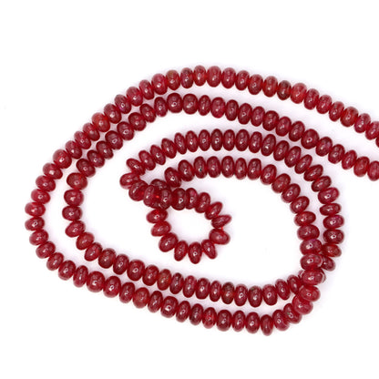 Red Ruby 4mm Smooth Rondelles