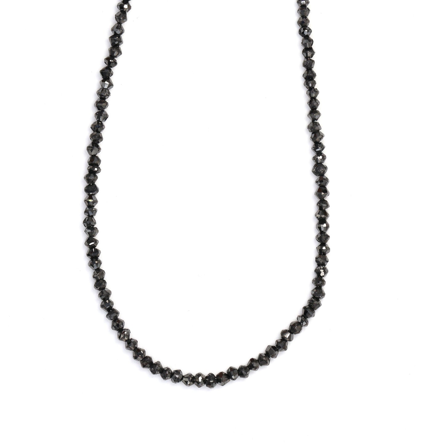 Black Diamond 2mm - 2.5mm Hand Faceted Rondelles Bead Strand