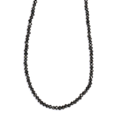 Black Diamond 2mm - 2.5mm Hand Faceted Rondelles Bead Strand