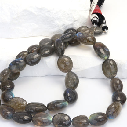 AAA Blue Labradorite 11x8mm - 16x10mm Smooth Nuggets Bead Strand
