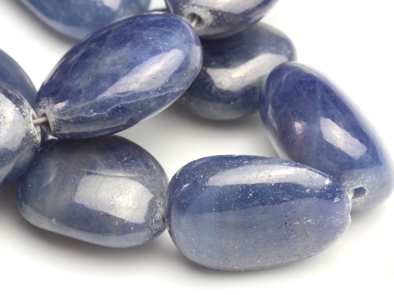 Navy Blue Sapphire 12x8mm Smooth Nuggets