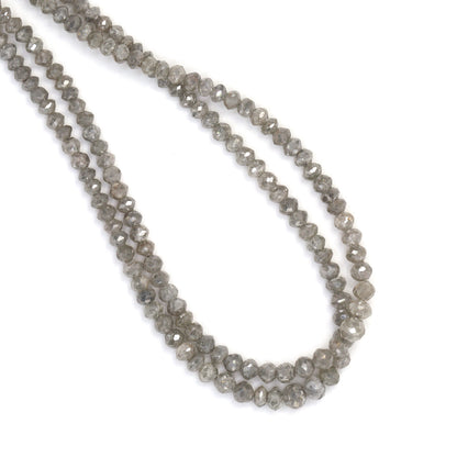 Gray Diamond 2.7mm Faceted Rondelles
