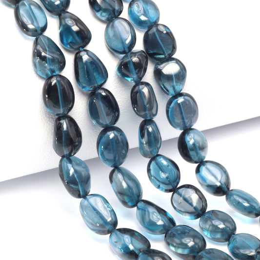 London Blue Topaz 9x6mm Smooth Nuggets
