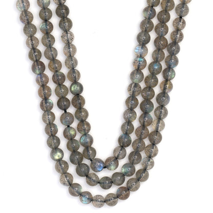 Blue Labradorite 4mm Smooth Rounds Bead Strand