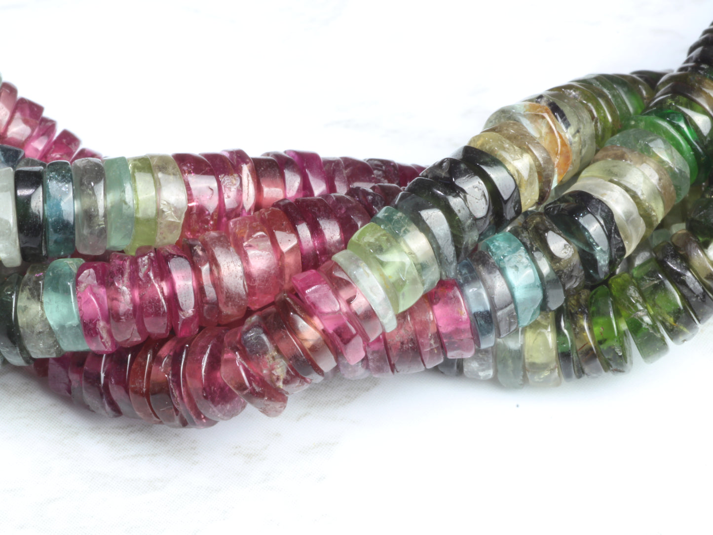 Watermelon Tourmaline 5mm Smooth Tires