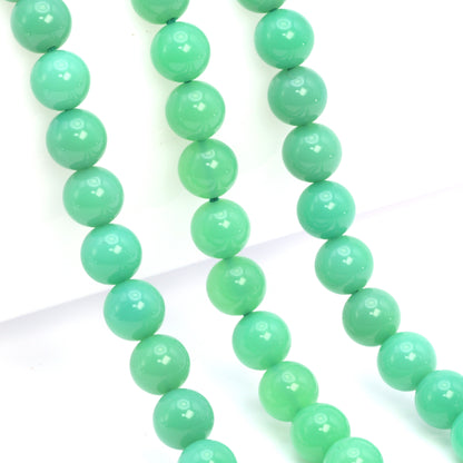 Apple Green Chrysoprase 7mm Smooth Rounds