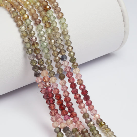 Tundra Sapphire 3mm Faceted Rondelles Bead Strand