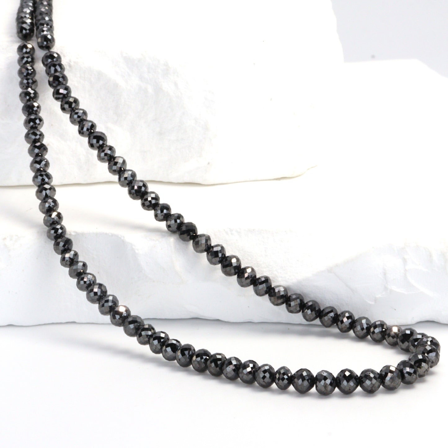 Black Diamond 3.25mm Faceted Rondelles