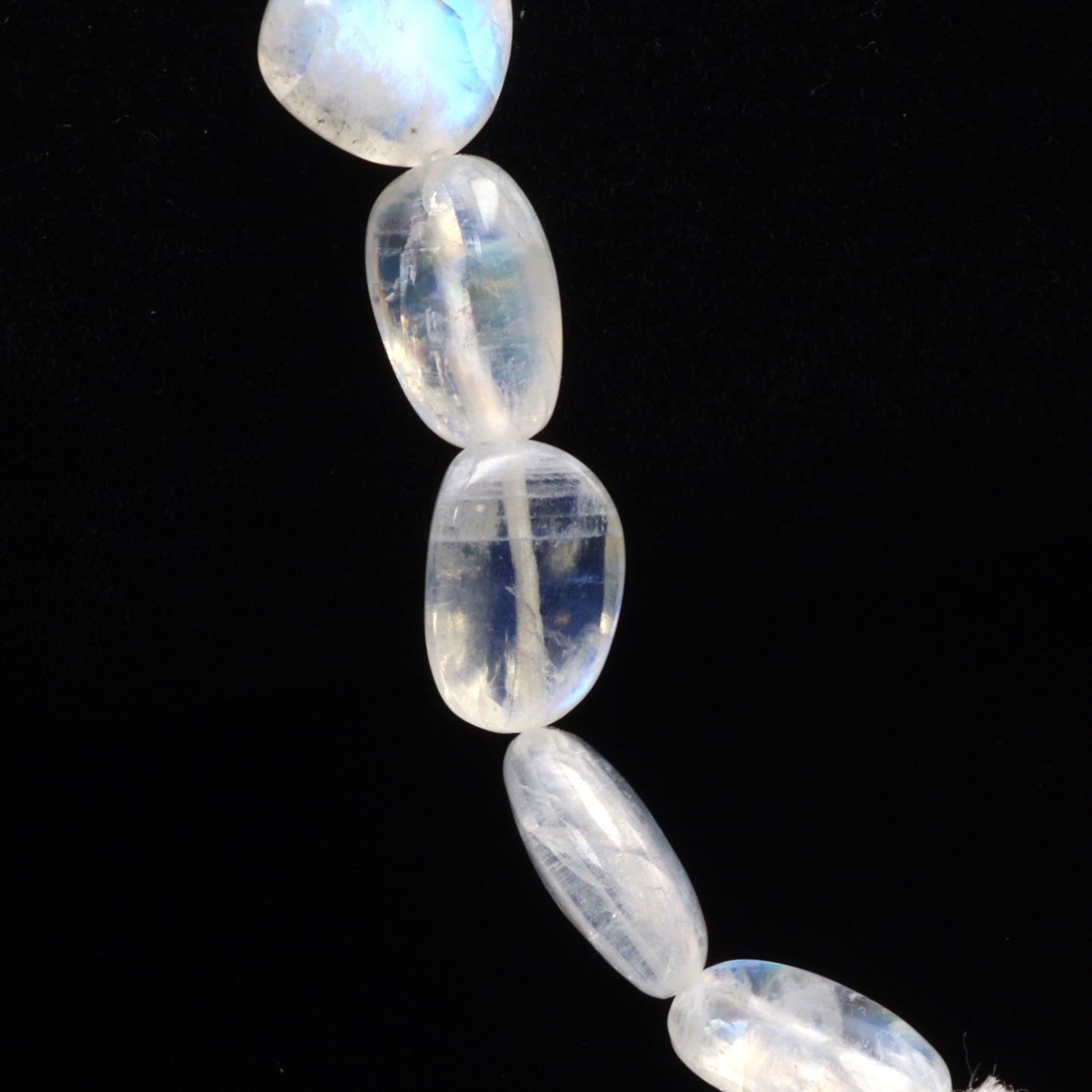 Blue Rainbow Moonstone 11x8mm Smooth Nuggets