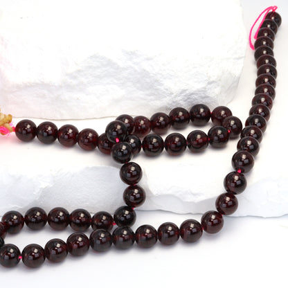 Red Garnet 7mm Smooth Rounds
