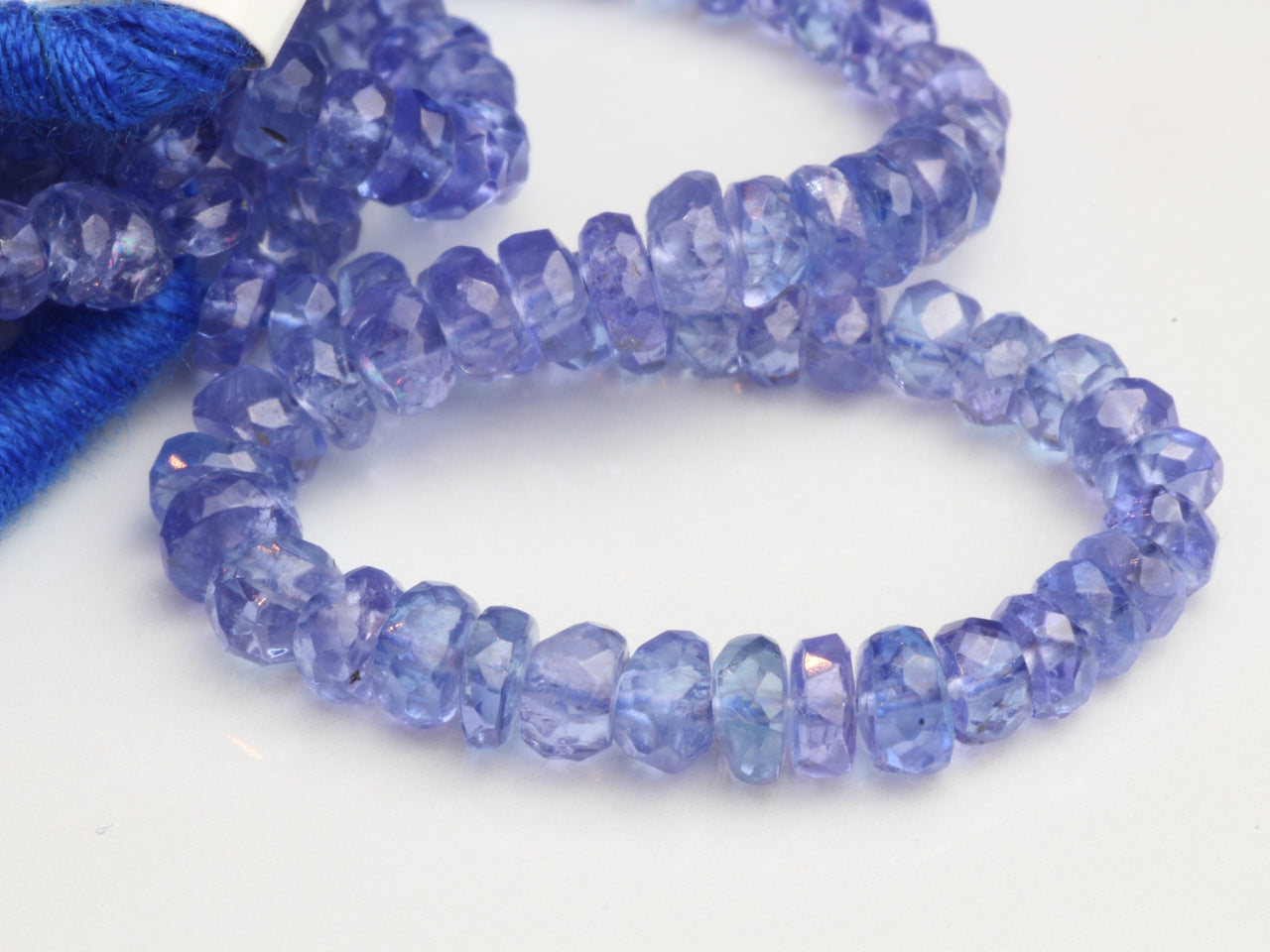 AAA Tanzanite 3mm Faceted Rondelles