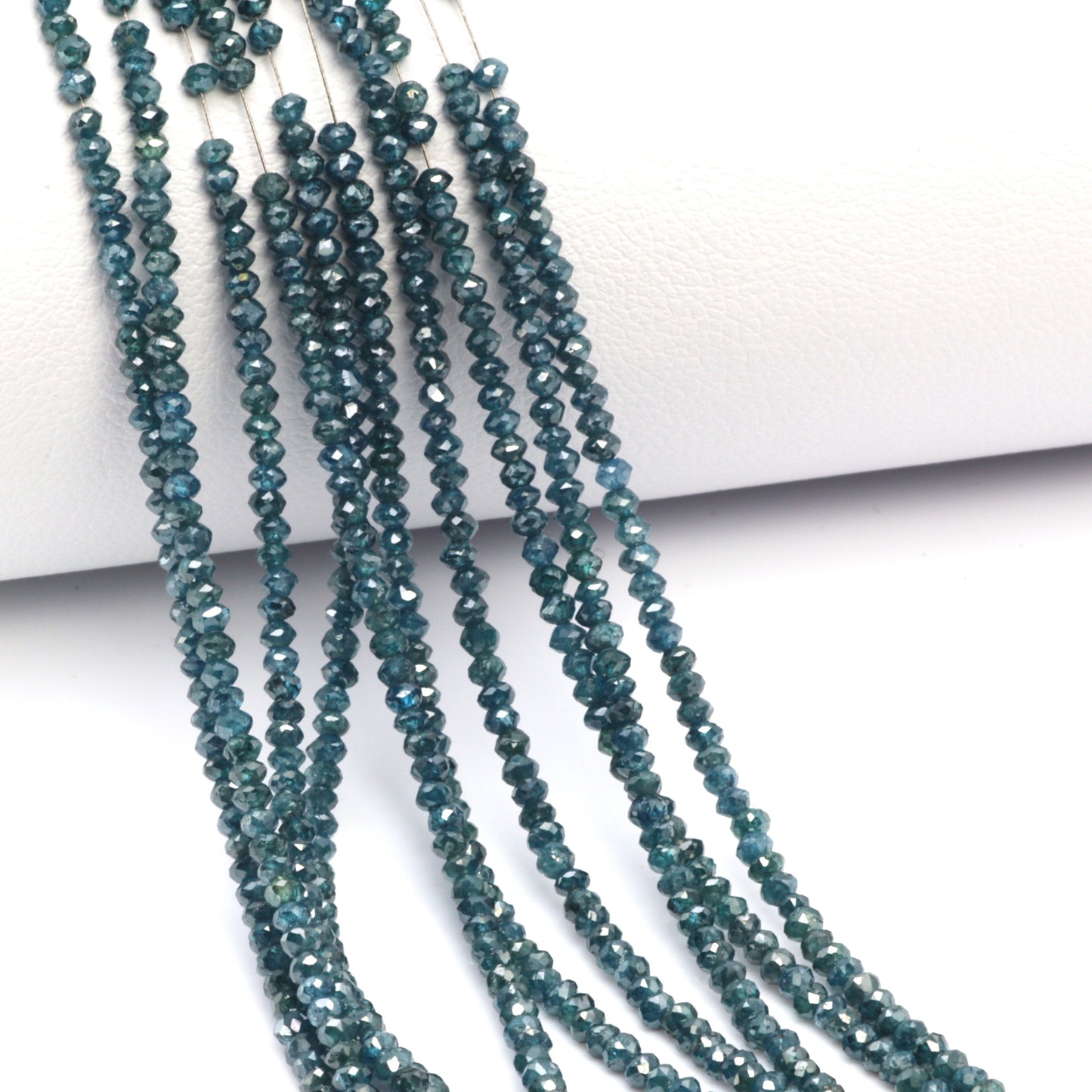 Blue Diamond 2mm Faceted Rondelles