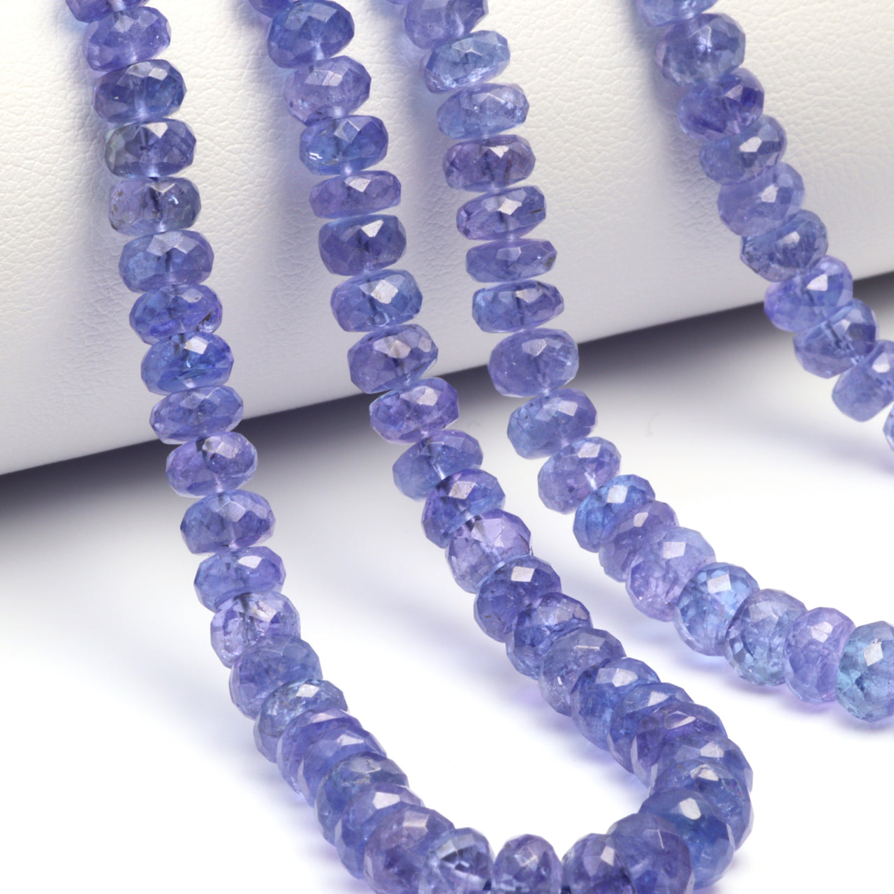 Blue Tanzanite 6mm – 7mm Faceted Rondelles Bead Strand